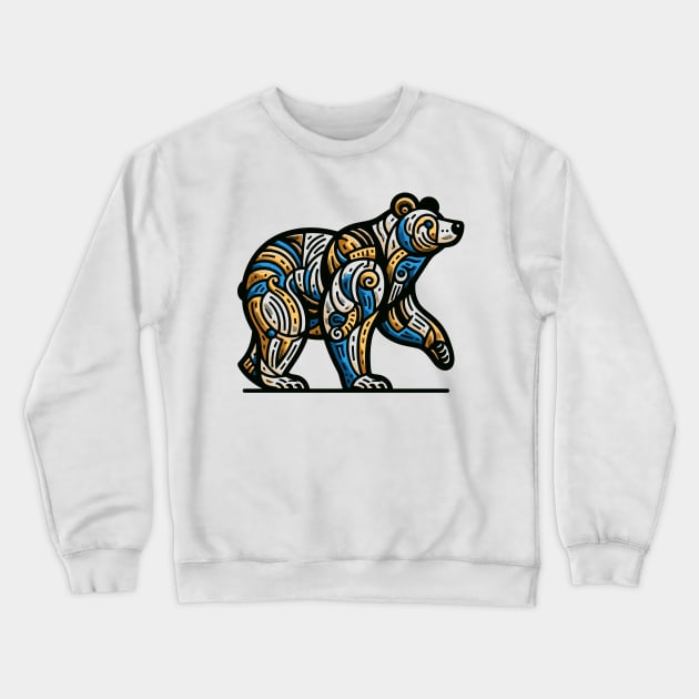 Bear illustration. Illustration of a bear in cubism style Crewneck Sweatshirt by gblackid